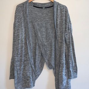 Grey and White Yoga Lightweight Cardigan
